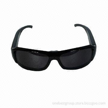 Sunglasses with Hidden Lens, 1,280 x 720P (AVI) with Convert TF Card Slot and USB Port